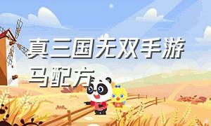 真三国无双手游马配方