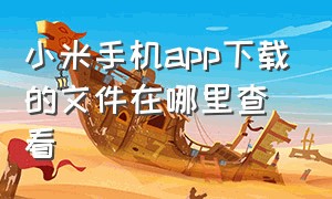 小米手机app下载的文件在哪里查看