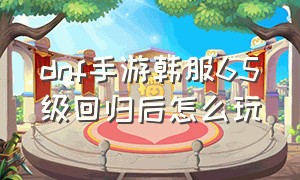 dnf手游韩服65级回归后怎么玩