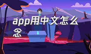 app用中文怎么念