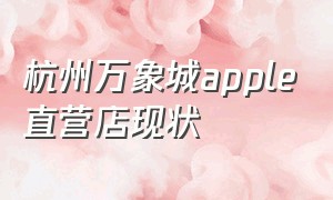 杭州万象城apple直营店现状