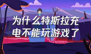 为什么特斯拉充电不能玩游戏了