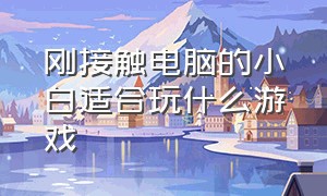 刚接触电脑的小白适合玩什么游戏