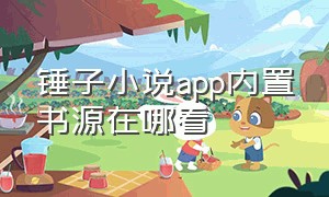 锤子小说app内置书源在哪看