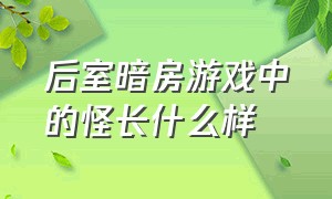 后室暗房游戏中的怪长什么样