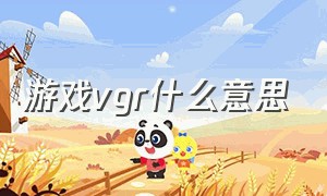 游戏vgr什么意思