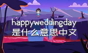 happyweddingday是什么意思中文