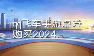 qq飞车手游点券购买2024
