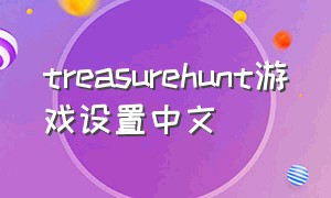 treasurehunt游戏设置中文