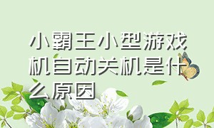 小霸王小型游戏机自动关机是什么原因