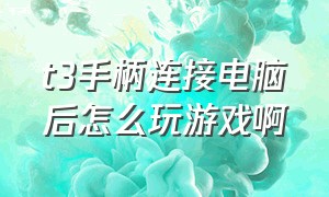 t3手柄连接电脑后怎么玩游戏啊