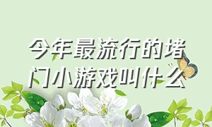 今年最流行的堵门小游戏叫什么