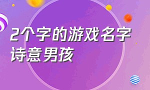 2个字的游戏名字诗意男孩