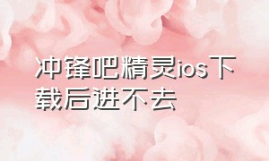 冲锋吧精灵ios下载后进不去