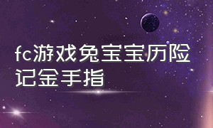 fc游戏兔宝宝历险记金手指