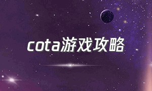 cota游戏攻略