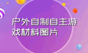 户外自制自主游戏材料图片