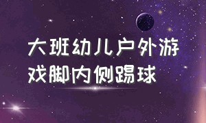 大班幼儿户外游戏脚内侧踢球