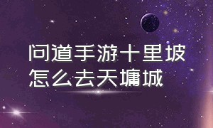 问道手游十里坡怎么去天墉城