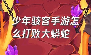 少年骇客手游怎么打败大蟒蛇