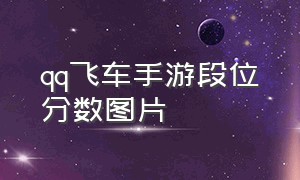 qq飞车手游段位分数图片