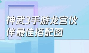 神武3手游龙宫伙伴最佳搭配图