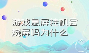 游戏息屏挂机会烧屏吗为什么