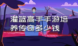 灌篮高手手游培养传奇多少钱