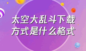 太空大乱斗下载方式是什么格式