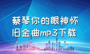 蔡琴你的眼神怀旧金曲mp3下载