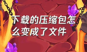 下载的压缩包怎么变成了文件