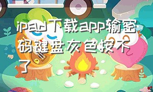 ipad下载app输密码键盘灰色按不了