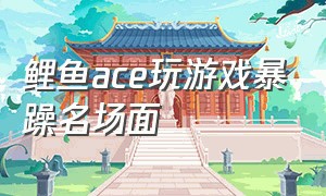 鲤鱼ace玩游戏暴躁名场面