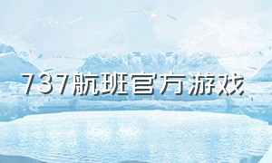 737航班官方游戏