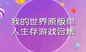 我的世界原版单人生存游戏合集