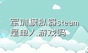 军训模拟器steam是单人游戏吗