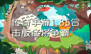 传奇手游1.85合击版猛将争霸