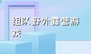 组队野外露营游戏