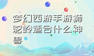 梦幻西游手游狮驼岭适合什么神兽