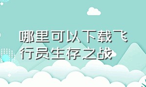 哪里可以下载飞行员生存之战