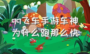 qq飞车手游车神为什么跑那么快