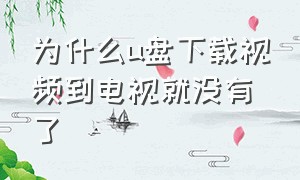 为什么u盘下载视频到电视就没有了