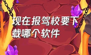 现在报驾校要下载哪个软件