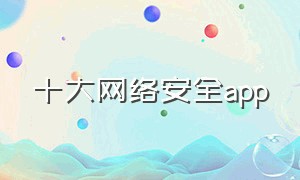 十大网络安全app