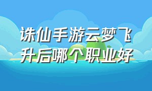 诛仙手游云梦飞升后哪个职业好