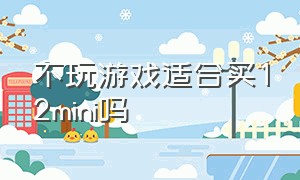 不玩游戏适合买12mini吗