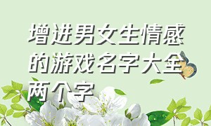 增进男女生情感的游戏名字大全两个字