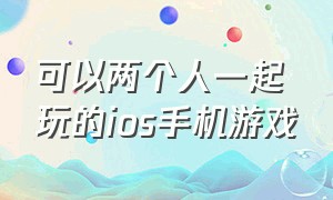 可以两个人一起玩的ios手机游戏