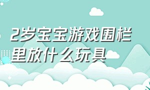 2岁宝宝游戏围栏里放什么玩具