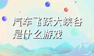 汽车飞跃大峡谷是什么游戏